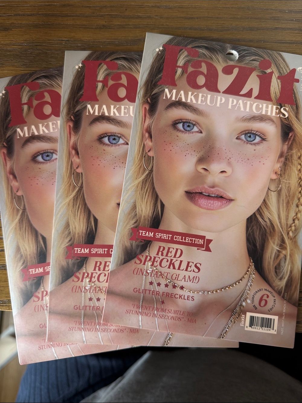 Fazit Team Spirit Red Speckles Makeup Patches (3 packs)